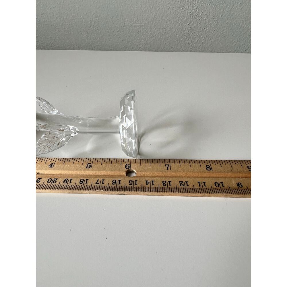 Vintage Glass Rose Tulip Flower Long Stem *Read One Broken Petal - Picture 7 of 7